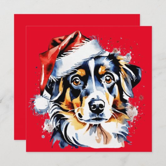 Kerst schattige puppy (Voorkant / Achterkant)