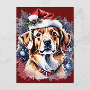 Kerst schattige puppy briefkaart