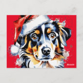 Kerst schattige puppy briefkaart (Achterkant)