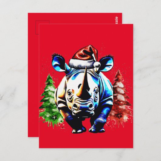 Kerst schattige puppy briefkaart (Voorkant / Achterkant)