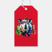 Kerst schattige puppy cadeaulabel (Voorkant)