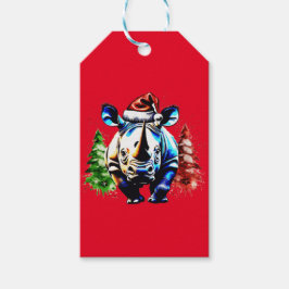 Kerst schattige puppy cadeaulabel