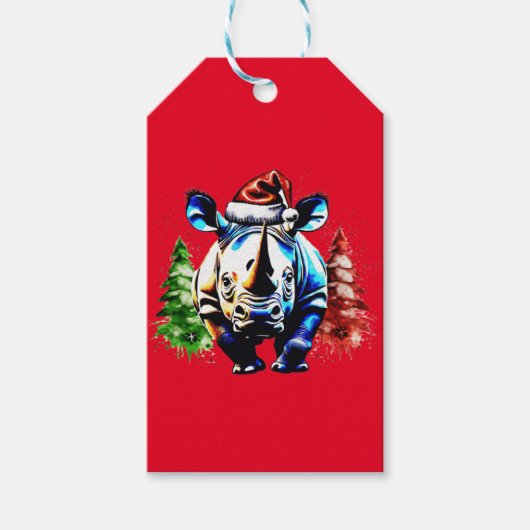 Kerst schattige puppy cadeaulabel (Voorkant)