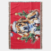 Kerst schattige puppy deken (Voorkant Verticaal)