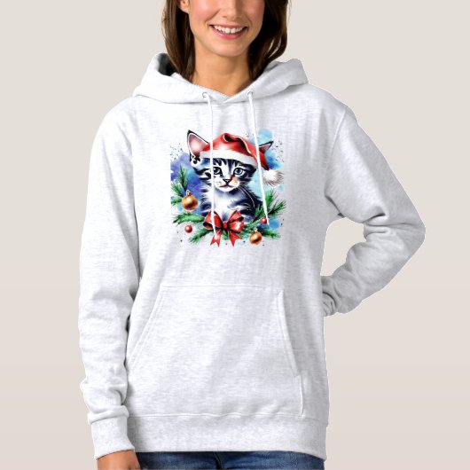 Kerst schattige puppy hoodie (Voorkant)