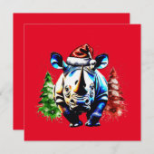 Kerst schattige puppy kaart (Voorkant / Achterkant)