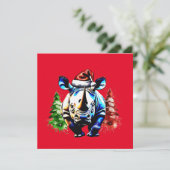 Kerst schattige puppy kaart (Staand voorkant)