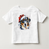 Kerst schattige puppy kinder shirts (Voorkant)
