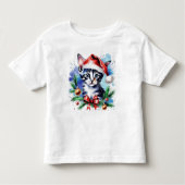 Kerst schattige puppy kinder shirts (Voorkant)