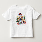 Kerst schattige puppy kinder shirts (Voorkant)