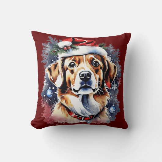 Kerst schattige puppy kussen (Voorkant)