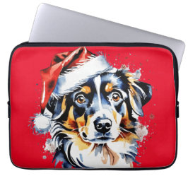 Kerst schattige puppy laptop sleeve