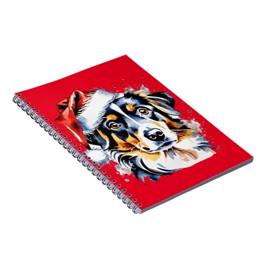 Kerst schattige puppy notitieboek (Rechterzijde)