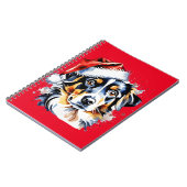 Kerst schattige puppy notitieboek (Linkerzijde)