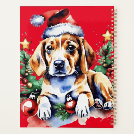 Kerst schattige puppy planner (Achterkant)