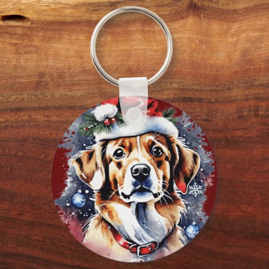 Kerst schattige puppy sleutelhanger (Achterkant)