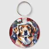 Kerst schattige puppy sleutelhanger (Achterkant)