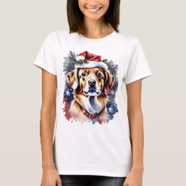 Kerst schattige puppy t-shirt