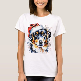 Kerst schattige puppy t-shirt
