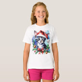 Kerst schattige puppy t-shirt (Voorkant volledig)