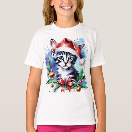 Kerst schattige puppy t-shirt (Voorkant)