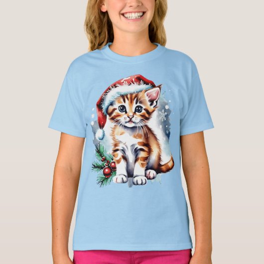 Kerst schattige puppy t-shirt (Voorkant)