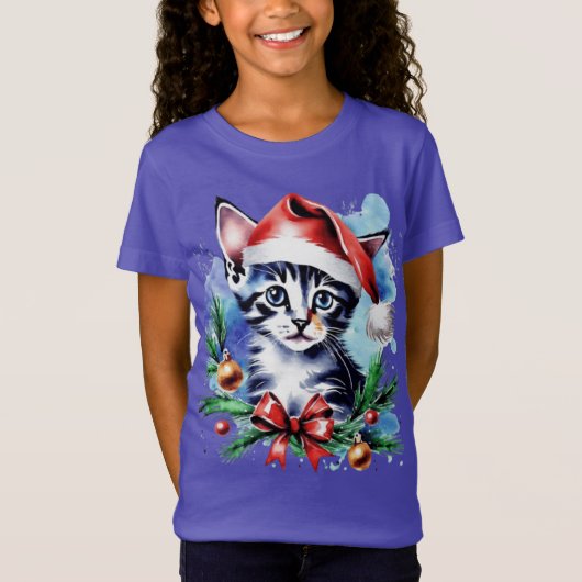 Kerst schattige puppy t-shirt (Voorkant)
