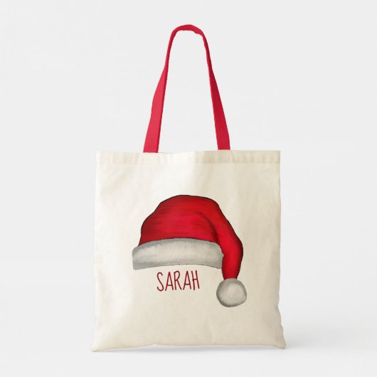 Kerst Schattige Rode Sinterklaas Custom Tote Bag (Achterkant)