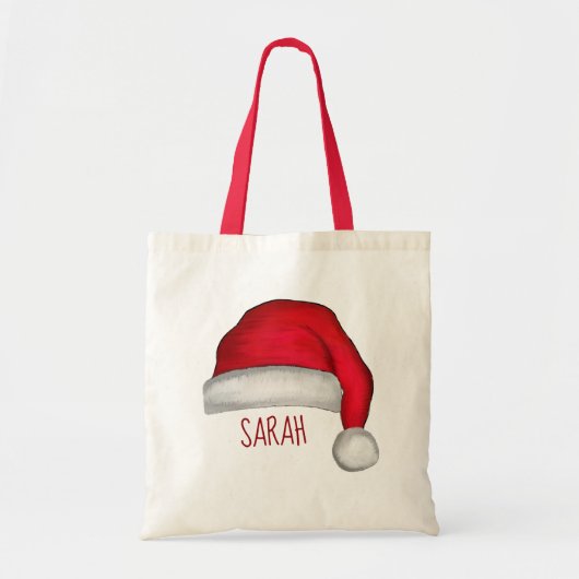 Kerst Schattige Rode Sinterklaas Custom Tote Bag (Voorkant)