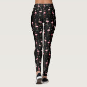 Kerst Schattige Roze Flamingo patroon Leggings (Achterkant)