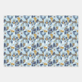 Kerst Schattige Scandi Woodland Animals Inpakpapier Vel (Voorkant)