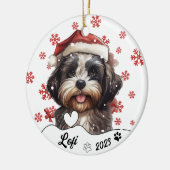 Kerst Schattige Shih Tzu Dog gepersonaliseerd Keramisch Ornament (Links)