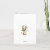 Kerst schattige uil met takken en ballen feestdagen kaart (Achterkant)