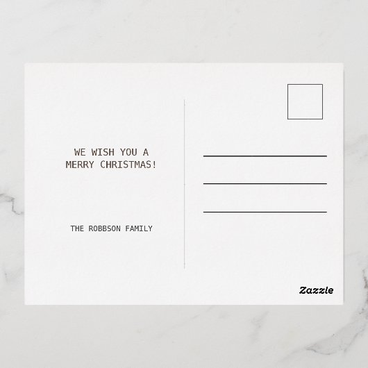 Kerst schattige uil met takken en ballen folie feestdagen briefkaart (Achterkant)