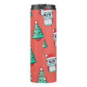 Kerst Schattige Uil Sinterklaas Thermosbeker (Achterkant)