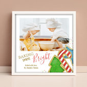 Kerst Schattige Vakantie Cookie Cutouts Whimsical Foto Afdruk