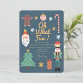 Kerst Schattige Wat leuk Whimsical birthday Kaart (Staand voorkant)