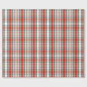Kerst Schattige Winter Rood Groen Plaid Patroon Cadeaupapier (Vlak)