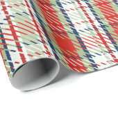 Kerst Schattige Winter Rood Groen Plaid Patroon Cadeaupapier (Rol Hoek)