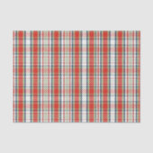Kerst Schattige Winter Rood Groen Plaid Patroon Tissuepapier (Voorkant)