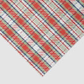 Kerst Schattige Winter Rood Groen Plaid Patroon Tissuepapier (Detail)