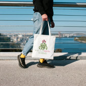 Kerst Schattige Wintergroen Mistletoe Eenvoudig Tote Bag