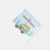 Kerst Schattige Wintervakantie Whimsical Woodland Servet (Hoek)