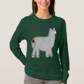 Kerst Schattigee Alpaca Feliz Navidad T-shirt (Voorkant)