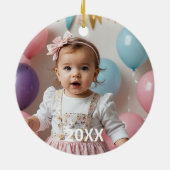 Kerst Schattigee Axolotl hagedis Foto Keramisch Ornament (Achterkant)