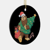 Kerst Schattigee Bigfoot Sasquatch Xmas Tree Light Keramisch Ornament (Rechts)