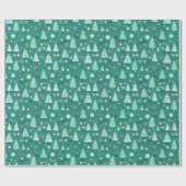 Kerst Schattigee Bomen Verpakking Papier (Vlak)