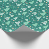 Kerst Schattigee Bomen Verpakking Papier (Hoek)