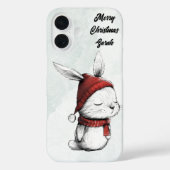 Kerst Schattigee Bunny Red Pet Case-Mate iPhone Case (Achterkant)