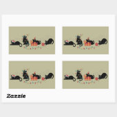 Kerst Schattigee Cat Lover Crew Kerstverlichting Rechthoekige Sticker (Vel)